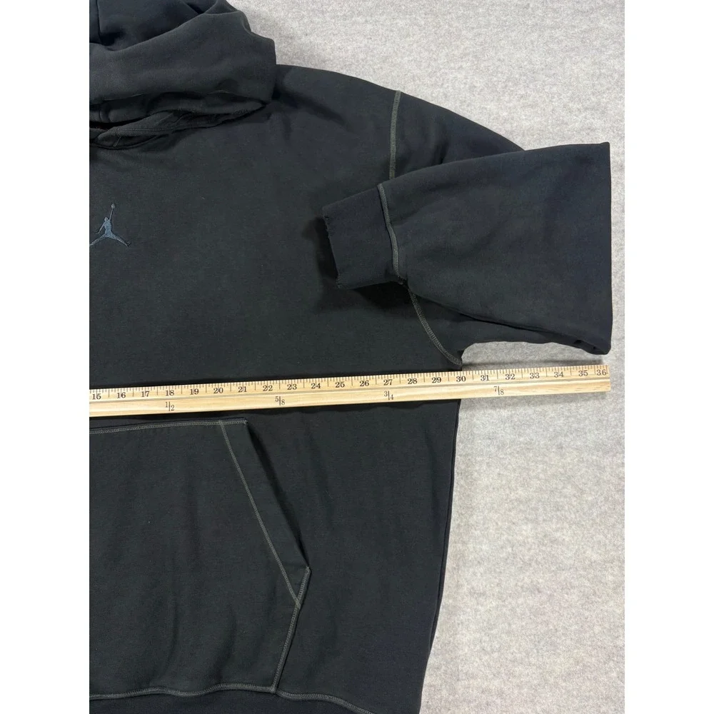 Jordan Mens XXL Washed Black Distressed Hoodie Who Said Man Was Not Meant To Fly